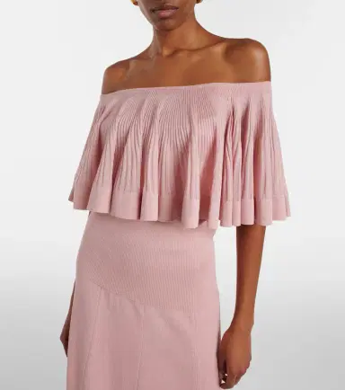Zimmermann Luna knitted ruffled off-shoulder top | Thumbnail 2
