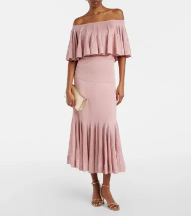 Zimmermann Luna knitted ruffled off-shoulder top | Thumbnail 4