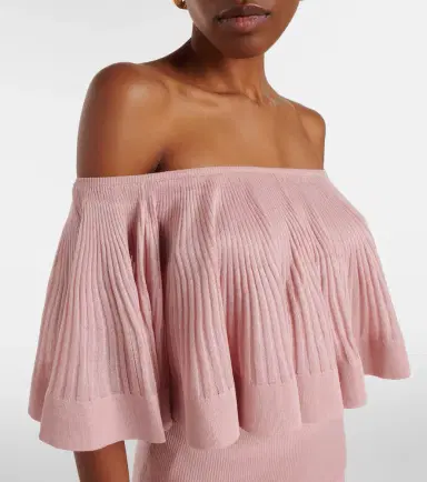 Zimmermann Luna knitted ruffled off-shoulder top | Thumbnail 5