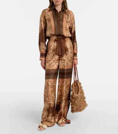 Zimmermann Luna paisley silk palazzo pants | Thumbnail 3 Zimmermann Luna paisley silk palazzo pants | Thumbnail 3
