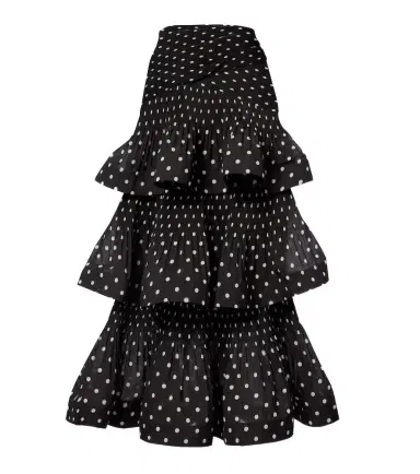 Zimmermann Polka-dot tiered midi skirt | Thumbnail 1