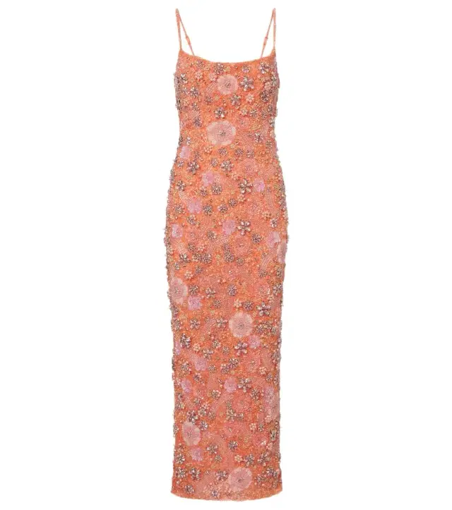 Rachel Gilbert Francesca embellished floral gown