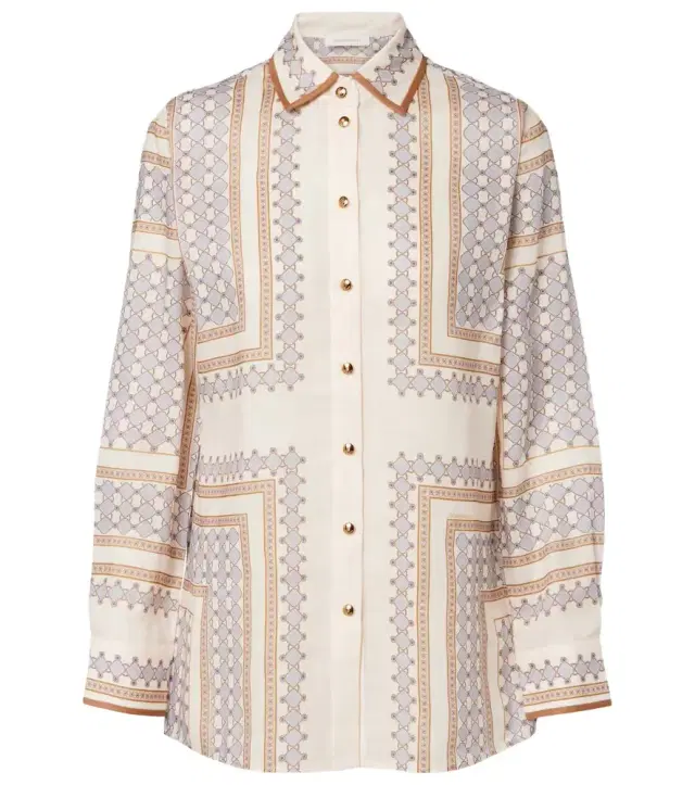 Zimmermann Printed ramie shirt