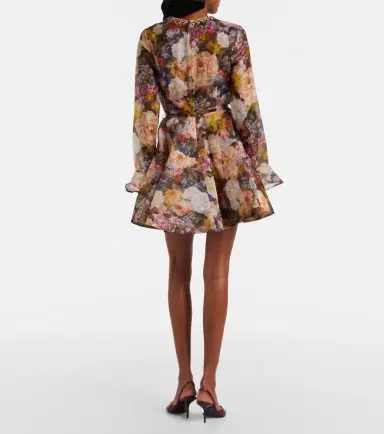 Zimmermann Alchemy peplum linen and silk minidress | Thumbnail 3 Zimmermann Alchemy peplum linen and silk minidress | Thumbnail 3