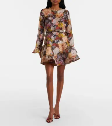 Zimmermann Alchemy peplum linen and silk minidress | Thumbnail 5 Zimmermann Alchemy peplum linen and silk minidress | Thumbnail 5
