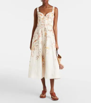 Zimmermann Luna printed linen midi dress | Thumbnail 5