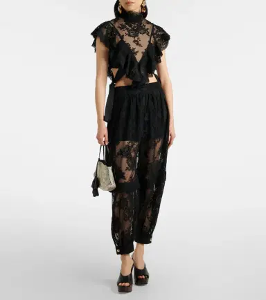 Zimmermann Luna ruffled lace crop top | Thumbnail 4