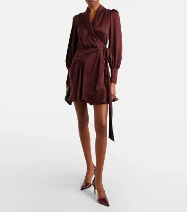 Zimmermann Silk satin wrap dress | Thumbnail 4