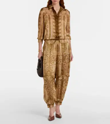 Zimmermann Luna paisley silk satin balloon pants | Thumbnail 3