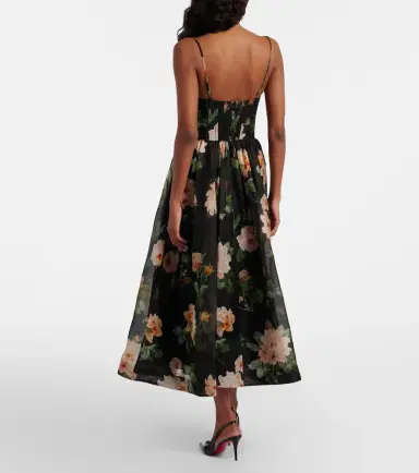 Zimmermann Luna linen and silk organza bustier dress | Thumbnail 3 Zimmermann Luna linen and silk organza bustier dress | Thumbnail 3