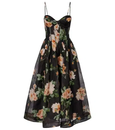 Zimmermann Luna linen and silk organza bustier dress | Thumbnail 1 Zimmermann Luna linen and silk organza bustier dress | Thumbnail 1