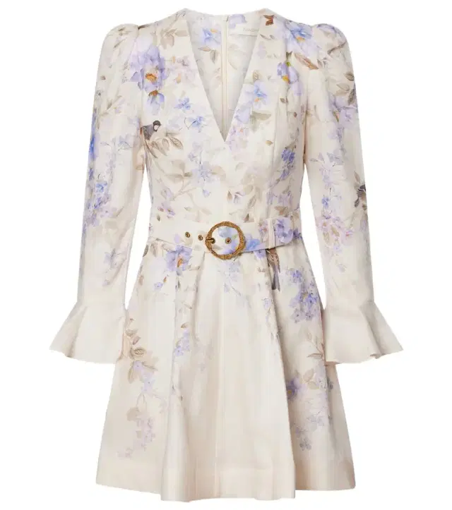 Luna floral linen minidress