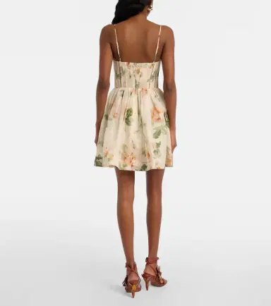 Zimmermann Carousel floral silk and linen bustier dress | Thumbnail 4 Zimmermann Carousel floral silk and linen bustier dress | Thumbnail 4