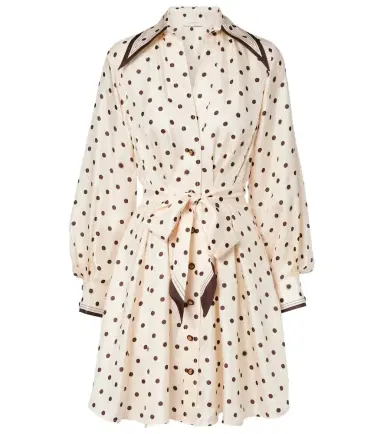 Zimmermann Belted polka-dot silk shirt dress | Thumbnail 1