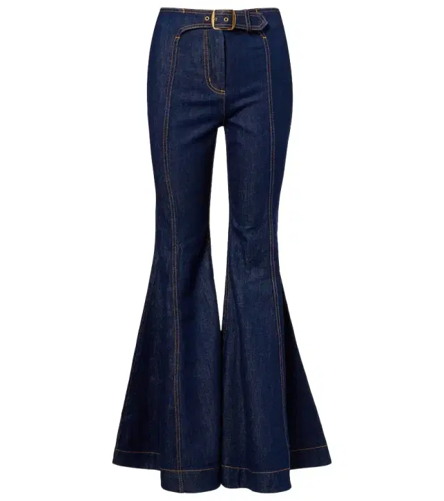 Luna belted flared jeans