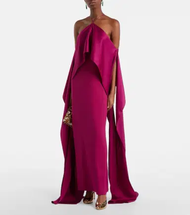 Taller Marmo Nan draped crêpe cady gown | Thumbnail 4