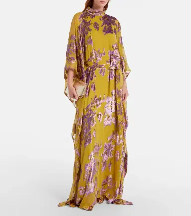 Taller Marmo Leonor floral fil coupé kaftan | Thumbnail 3 Taller Marmo Leonor floral fil coupé kaftan | Thumbnail 3