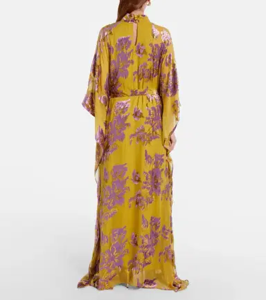 Taller Marmo Leonor floral fil coupé kaftan | Thumbnail 4 Taller Marmo Leonor floral fil coupé kaftan | Thumbnail 4