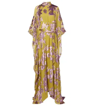Taller Marmo Leonor floral fil coupé kaftan | Thumbnail 1 Taller Marmo Leonor floral fil coupé kaftan | Thumbnail 1
