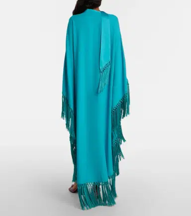 Taller Marmo Cecil fringed crêpe cady kaftan | Thumbnail 2