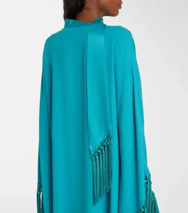 Taller Marmo Cecil fringed crêpe cady kaftan | Thumbnail 6