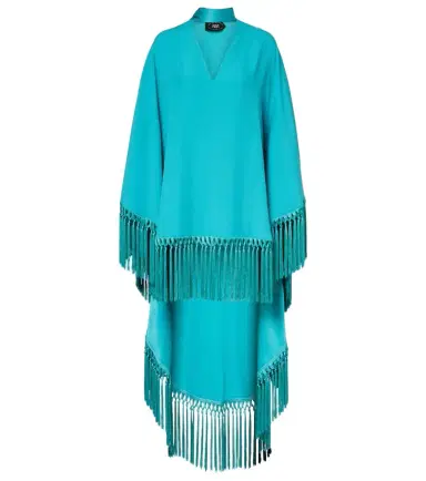 Taller Marmo Cecil fringed crêpe cady kaftan | Thumbnail 1