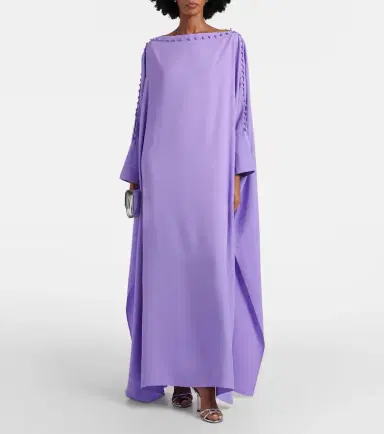 Taller Marmo Mila off-shoulder crêpe cady kaftan | Thumbnail 3
