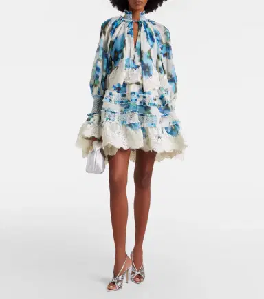 Zimmermann Floral lace-trimmed minidress | Thumbnail 2 Zimmermann Floral lace-trimmed minidress | Thumbnail 2