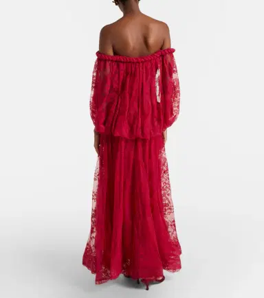 Zimmermann Luna off-shoulder floral lace gown | Thumbnail 6