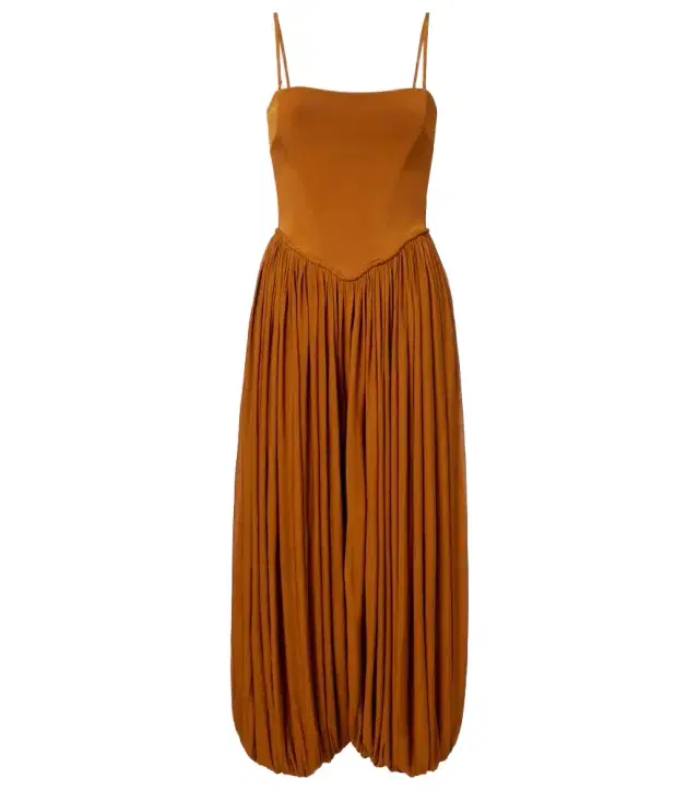 Luna pleated jersey jumpsuit