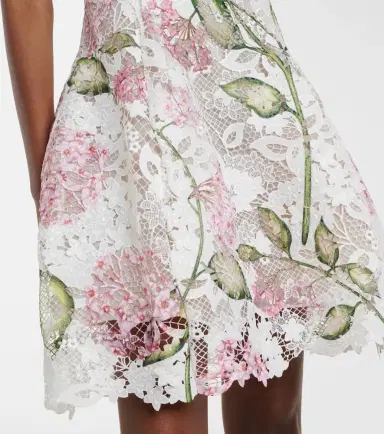 Oscar de la Renta Floral embroidered lace cocktail dress | Thumbnail 4 Oscar de la Renta Floral embroidered lace cocktail dress | Thumbnail 4