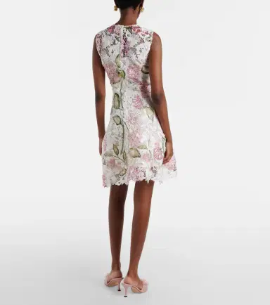 Oscar de la Renta Floral embroidered lace cocktail dress | Thumbnail 5 Oscar de la Renta Floral embroidered lace cocktail dress | Thumbnail 5