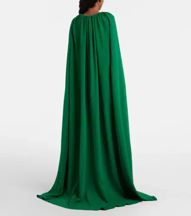 Oscar de la Renta Cyclamen silk-blend georgette kaftan | Thumbnail 2