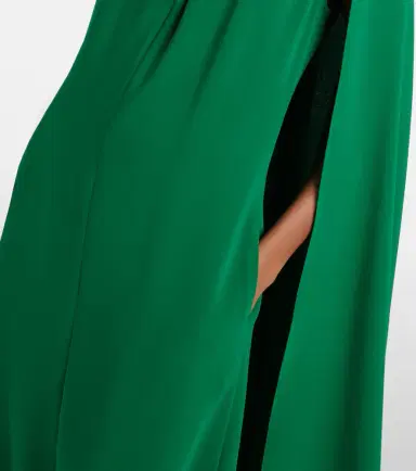 Oscar de la Renta Cyclamen silk-blend georgette kaftan | Thumbnail 3