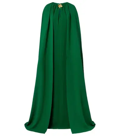 Oscar de la Renta Cyclamen silk-blend georgette kaftan | Thumbnail 1
