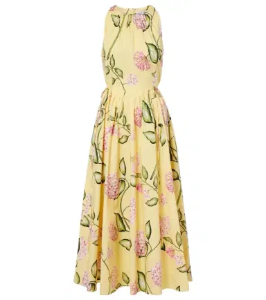 Oscar de la Renta Floral cotton-blend midi dress | Thumbnail 1
