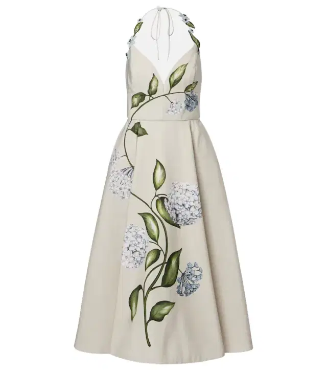 Floral faille cocktail dress