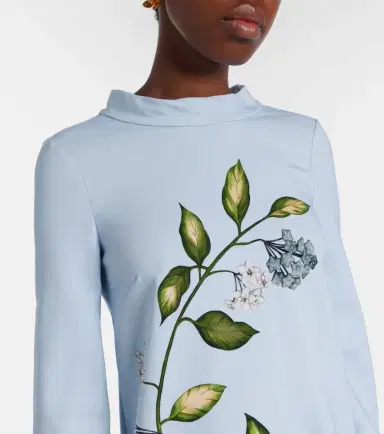 Oscar de la Renta Porcelain Flower wool-blend kaftan | Thumbnail 5 Oscar de la Renta Porcelain Flower wool-blend kaftan | Thumbnail 5