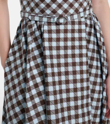 Oscar de la Renta Gingham cotton-blend midi dress | Thumbnail 4 Oscar de la Renta Gingham cotton-blend midi dress | Thumbnail 4