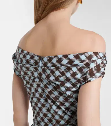 Oscar de la Renta Gingham cotton-blend midi dress | Thumbnail 5 Oscar de la Renta Gingham cotton-blend midi dress | Thumbnail 5