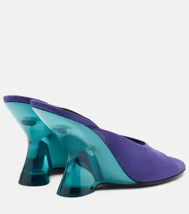 Dries Van Noten Satin wedge mules | Thumbnail 4
