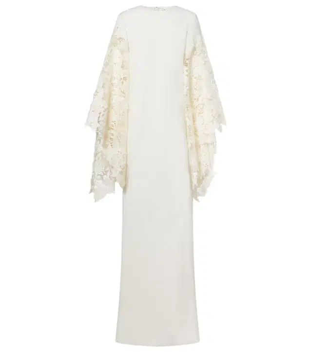 Floral silk-blend kaftan