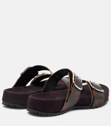 Dries Van Noten Leather and suede slides | Thumbnail 3