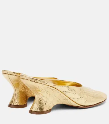 Dries Van Noten Metallic leather sandals | Thumbnail 3