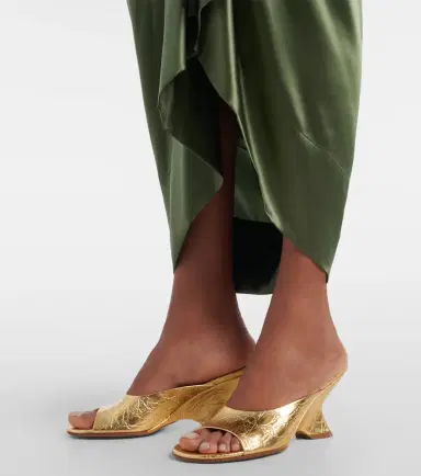 Dries Van Noten Metallic leather sandals | Thumbnail 5
