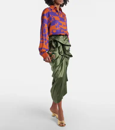 Dries Van Noten Metallic leather sandals | Thumbnail 6