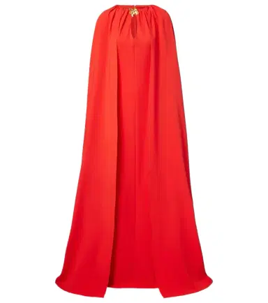 Oscar de la Renta Cyclamen silk-blend georgette kaftan | Thumbnail 1 Oscar de la Renta Cyclamen silk-blend georgette kaftan | Thumbnail 1