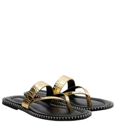 Dries Van Noten Croc-effect leather thong sandals | Thumbnail 1