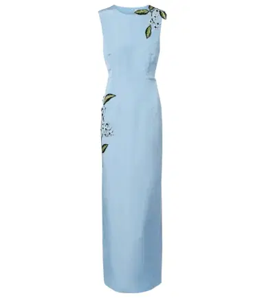 Oscar de la Renta Porcelain Flower silk faille maxi dress | Thumbnail 1