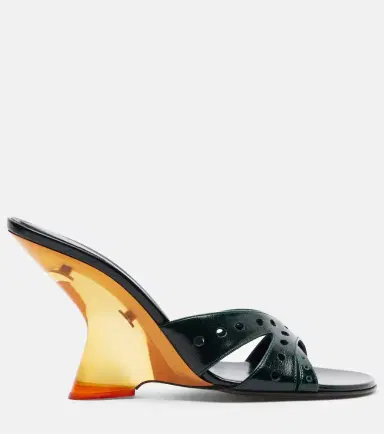 Dries Van Noten Patent leather wedge mules | Thumbnail 3